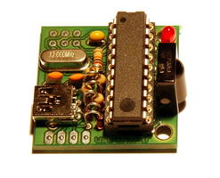 Board with usb-mini-connector